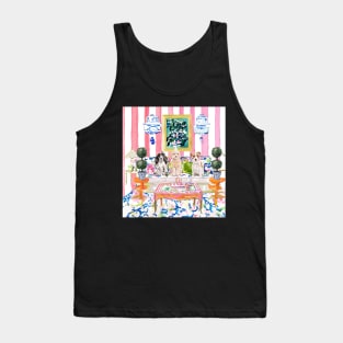 Dogs in preppy interior Tank Top